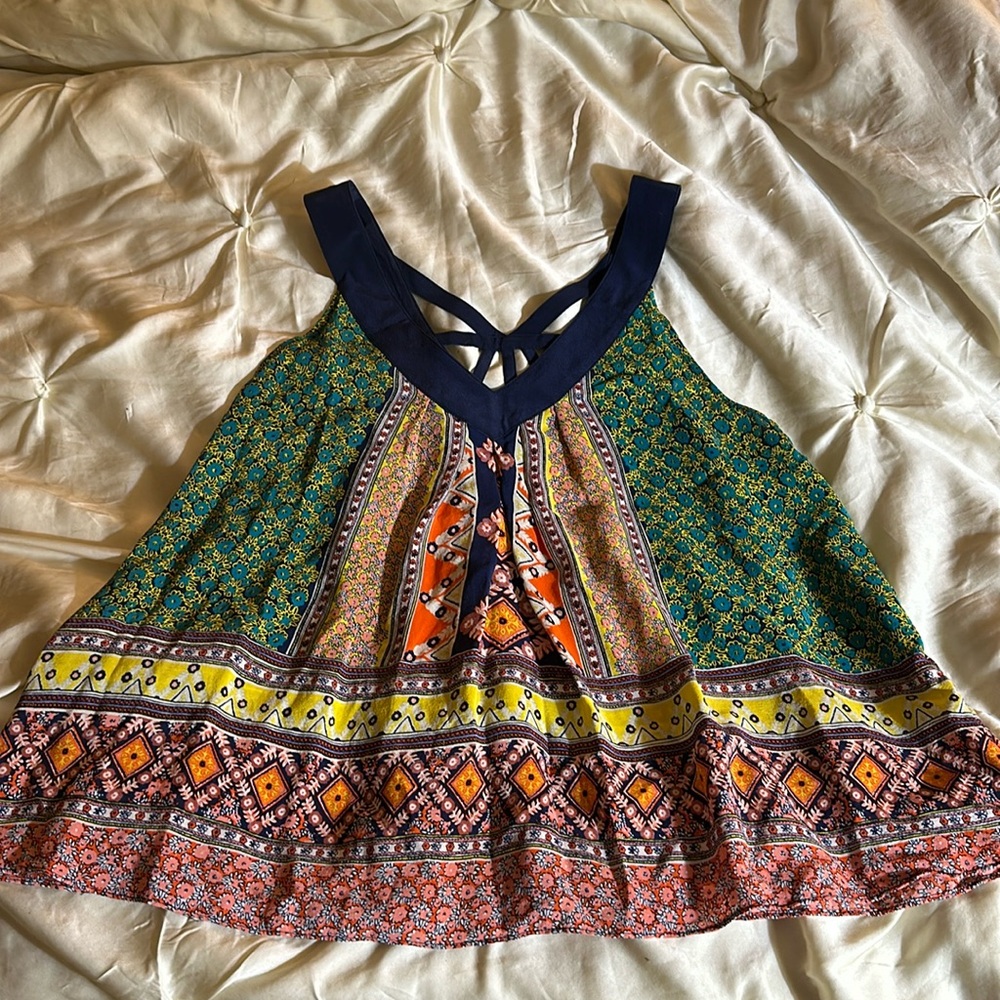 Maeve by Anthropologie silk sapelo tank shirt size 8